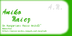 aniko maicz business card